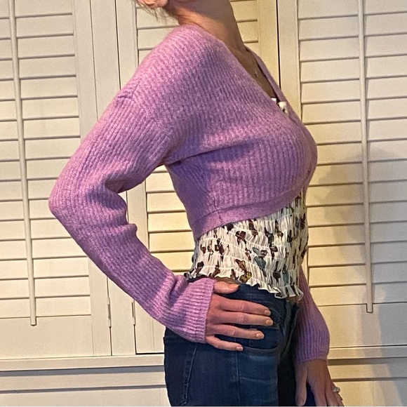 For Love And Lemons new cropped ribbed cardigan - Picture 8 of 12